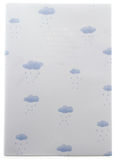 Grand cahier ligné couverture plastifiée Nuages
