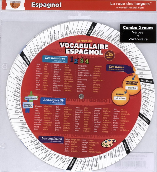 Combo 2 roues - Espagnol Verbes + Vocabulaire - COLLECTIF