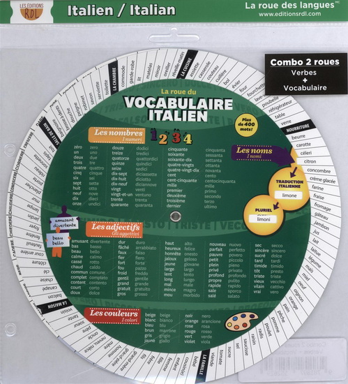 Combo 2 roues Italien Verbes + Vocabulaire - COLLECTIF