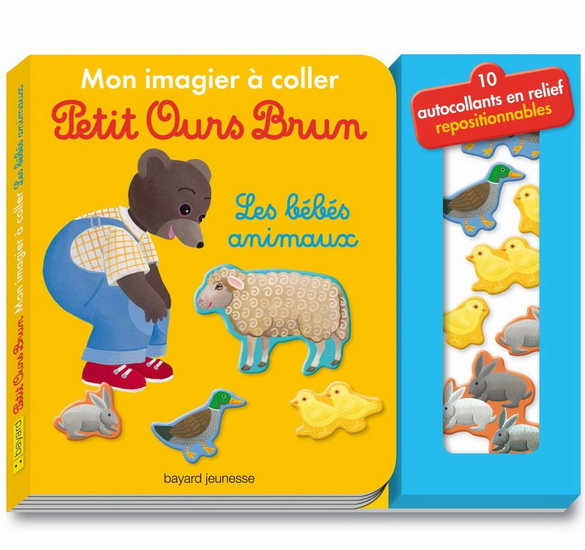 Mon imagier à coller Petit Ours Brun : les bébés animaux - DANIÈLE BOUR - LAURA