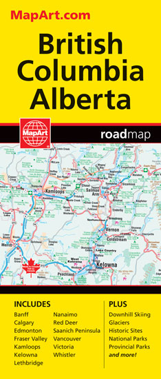 British Columbia and Alberta Map (BC) - COLLECTIF