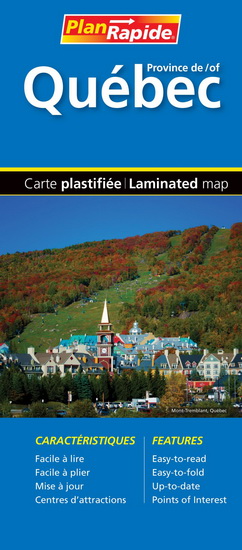 Carte Plastifiée de la Province de Québec (Plan Rapide) (QC) - COLLECTIF
