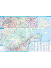 Carte Murale de la Province de Québec Plastifiée (QC) - COLLECTIF