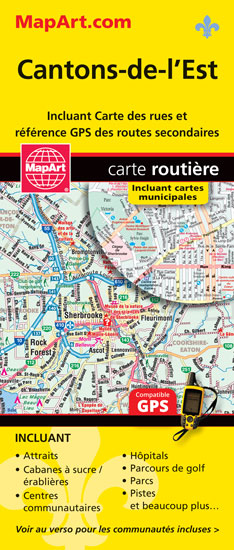 Carte Cantons de l&#39;Est  (QC) - COLLECTIF
