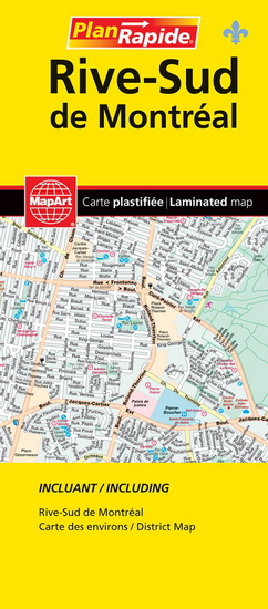 Carte Rive-Sud de Montréal plastifiée (QC) - COLLECTIF