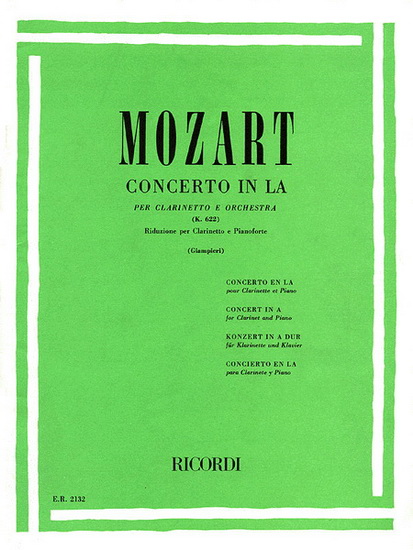 Concerto In A Major Op. 107, K622 (Clarinette En La & Piano) - WOLFGANG AMADEUS MOZART
