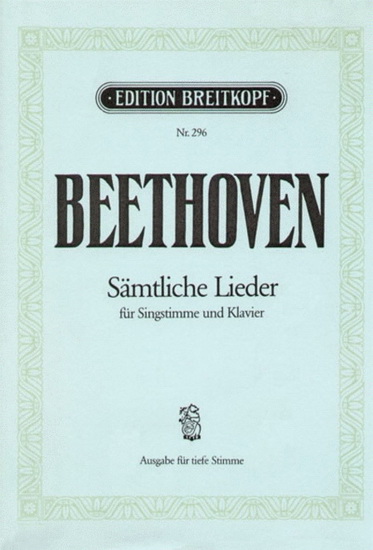Complete Songs For Voice And Piano (Voix Grave) - LUDWIG VAN BEETHOVEN