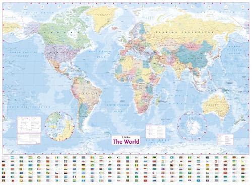 World Wall Laminated Map - COLLINS UK