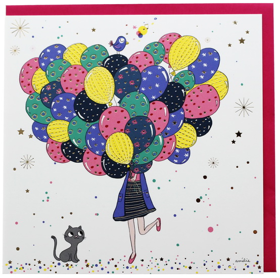Bouquet de ballons et chat