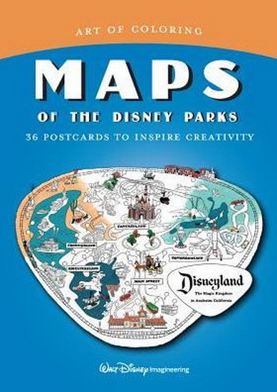 Art of Coloring : Maps of the Disney Parks : 36 Postcards to Inspire Creativity - COLLECTIF