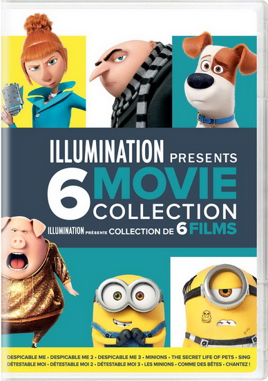 Illumination Presents: 6-Movie Collection (Despicable Me / Despicable Me 2 / Despicable Me 3 / Minions / The Secret Life of Pets / Sing) - DIVERS