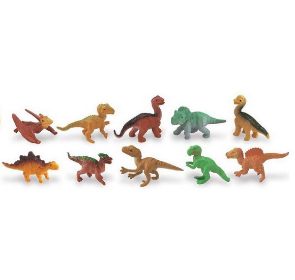 Tube figurines bébés dinosaure