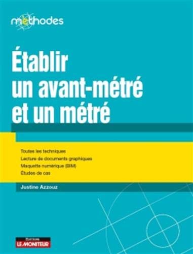 Etablir un avant-métré et un métré - JUSTINE AZZOUZ