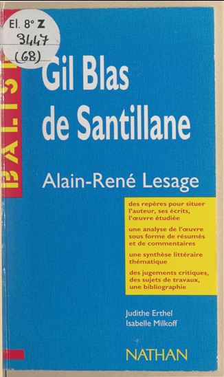 Gil Blas de Santillane - JUDITHE ERTHEL - ISABELLE MILKOFF