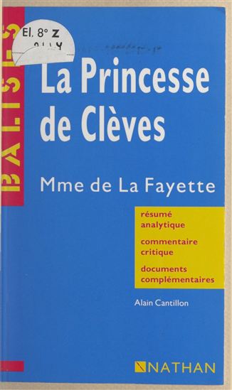 La princesse de Clèves - ALAIN CANTILLON