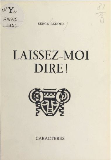 Laissez-moi dire ! - SERGE LEDOUX