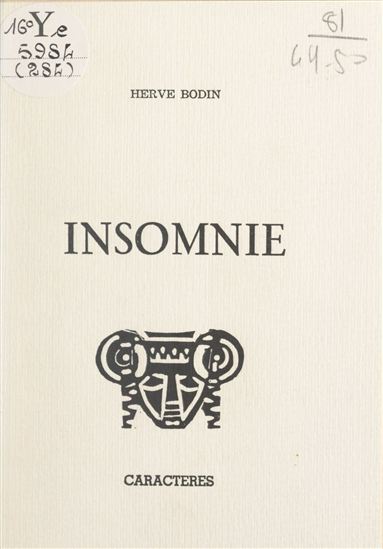 Insomnie - HERVÉ BODIN