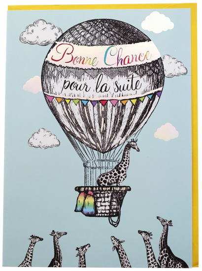 Carte Geante Bonne Chance Pour La Suite Mongolfiere Et Girafes Sacs Cadeaux Et Cartes De Souhaits Gifts Renaud Bray Carte Geante Bonne Chance Pour La Suite Mongolfiere Et Girafes Sacs Cadeaux Et Cartes De Souhaits Gifts Renaud Bray