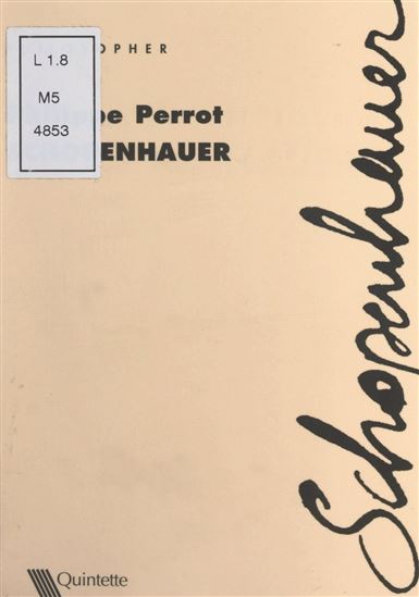 Schopenhauer - PHILIPPE PERROT