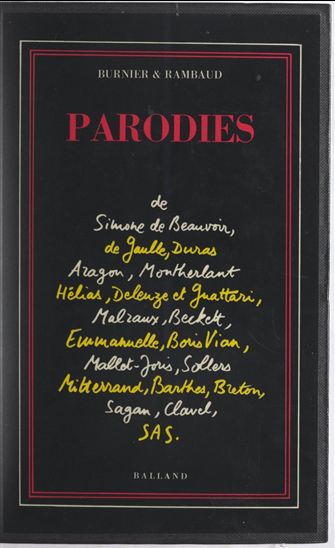 Parodies - MICHEL-ANTOINE BURNIER - PATRICK RAMBAUD