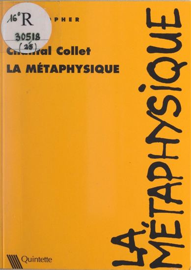La métaphysique - CHANTAL COLLET