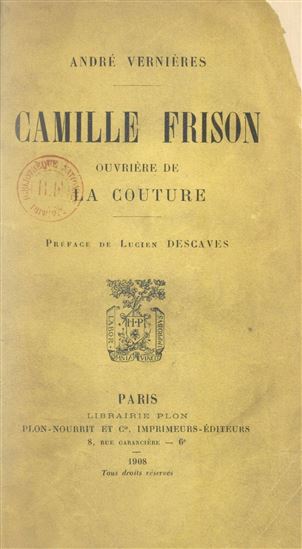 Camille Frison - ANDRÉ VERNIÈRES