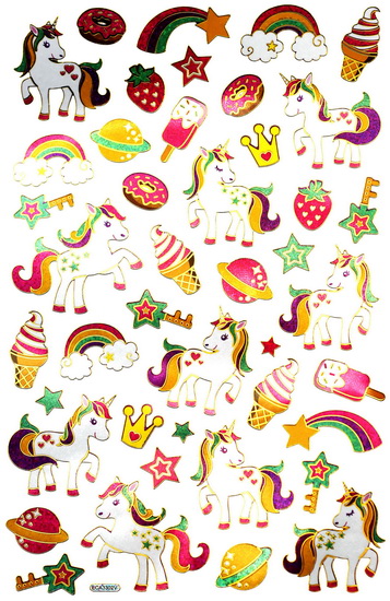 Autocollants Enfants Lot De 2000 - 4 Rouleaux Thèmes (Licorne, Animaux, Papillons, Dinosaures) - Papier Glassine Résistant - Pour Récompense, Déco, DIY - Dès 3 Ans