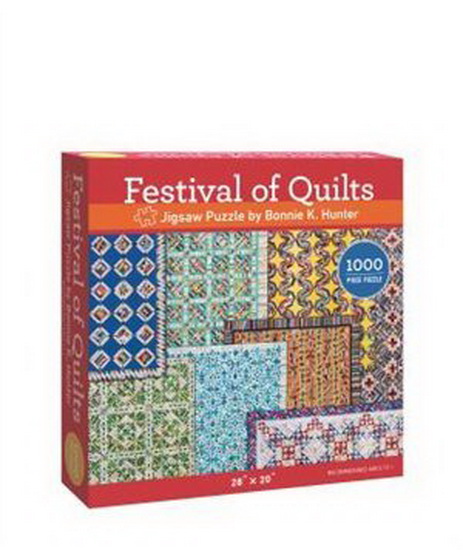 Festival of Quilts Jigsaw Puzzle by Bonnie K. Hunter: 1000 Pieces, Dimensions 28” x 20” - BONNIE K HUNTER