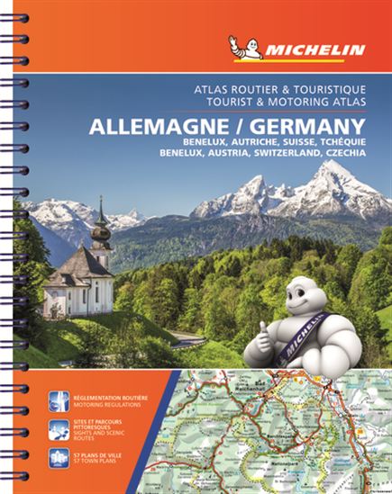 Allemagne, Benelux, Autriche, Suisse, Tchéquie : atlas routier et touristique N. éd. - COLLECTIF