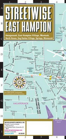 Streetwise East Hampton Map: Laminated City Map of East Hampton, New York, Amagansett, East Hampton Village, Montauk, North Haven, Sag Harbor Village, Springs, Wainscott - COLLECTIF