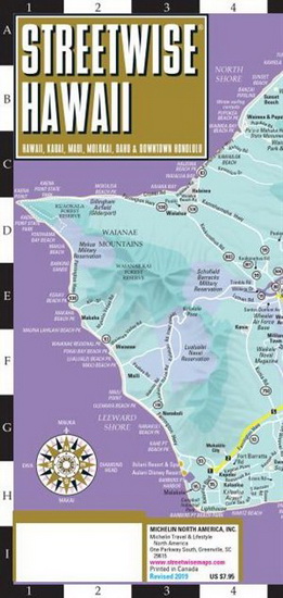 Streetwise Hawaii Map: Laminated Hawaii, Kauai, Maui, Molokai, Oahu & Downtown Honolulu - COLLECTIF