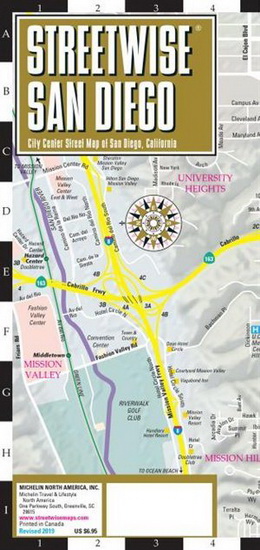 Streetwise San Diego Map: Laminated City Center Map of San Diego, California - COLLECTIF