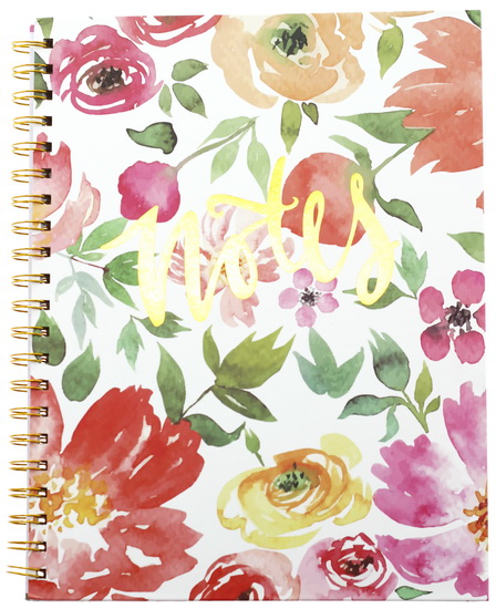 Cahier spirale ligné Floral 160p
