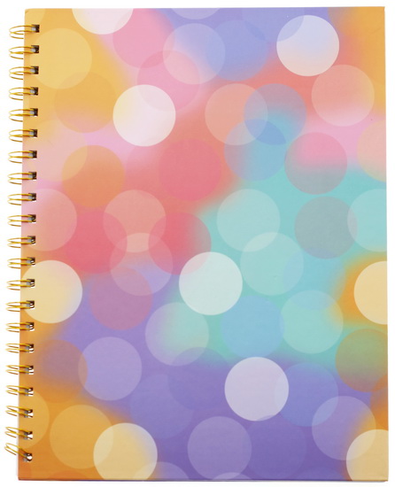 Cahier spirale ligné Ronds colorés 160p