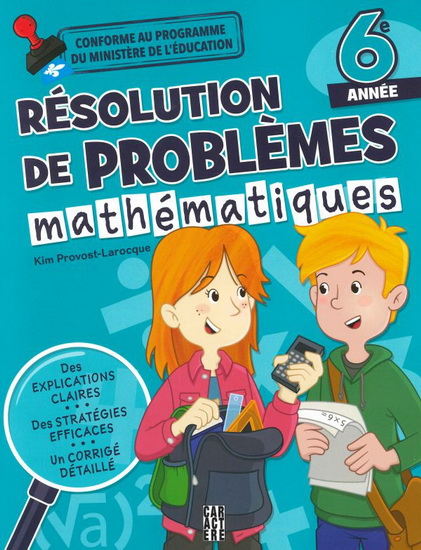 Résolution de problèmes Mathématiques 6e année - KIM PROVOST-LAROCQUE