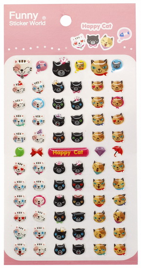 Gommettes Chat heureux