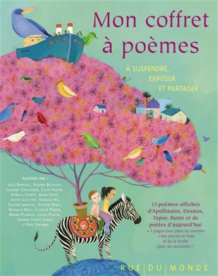 Mon coffret à poèmes : à suspendre, exposer et partager : 15 poèmes-affiches d&#39;Apollinaire, Desnos, Topor et de poètes d&#39;aujourd&#39;hui Cof. - COLLECTIF