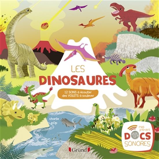 Les Dinosaures : 12 sons à écouter, des volets à soulever - ROMAIN AMIOT - CHARLIE POP