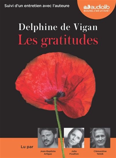 Les Gratitudes (CD MP3 : 3 h 14) - DELPHINE DE VIGAN