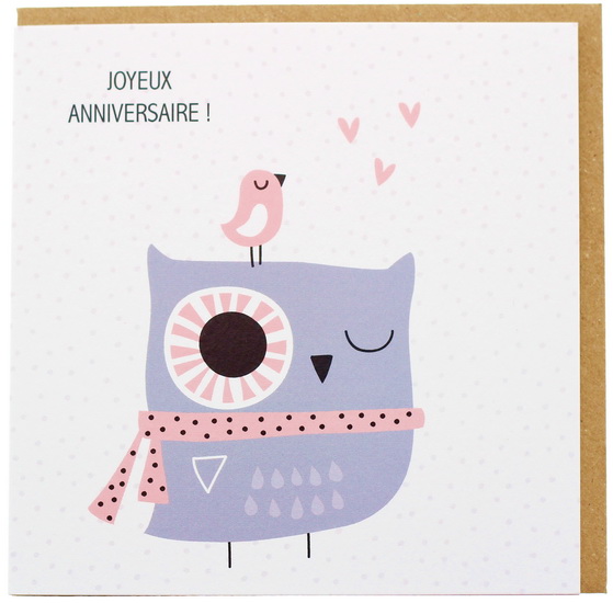 Joyeux Anniversaire Hibou Avec Oiseau Sacs Cadeaux Et Cartes De Souhaits Cadeaux Renaud Bray Com Livres Cadeaux Jeux