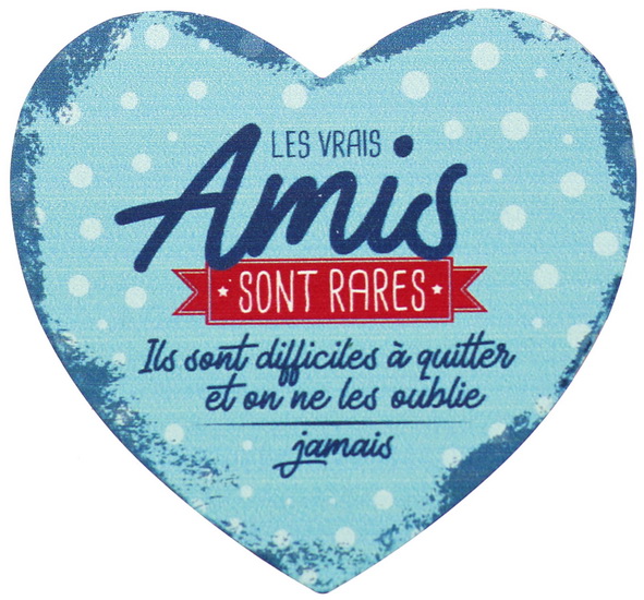 Aimant cœur Les vrais amis sont rares…
