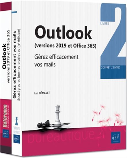 Outlook (versions 2019 et Office 365) : gérer efficacement ses mails : coffret 2 livres - LUC DÉMARET