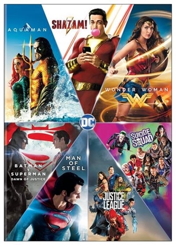 DC 7-Film Collection (Shazam+Aquaman+Wonder Woman+Suicide Squad+Batman V Superman+Man Of Steel+Justice League) - DIVERS