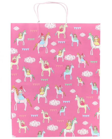 Sac large kraft Licornes