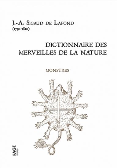 Dictionnaire des merveilles de la nature - JOSEPH-AIGNAN SIGAUD DE LA FOND
