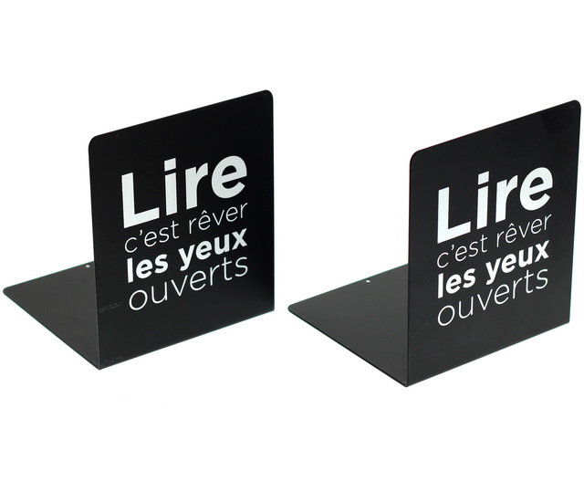 Ens. 2 appui-livres citations