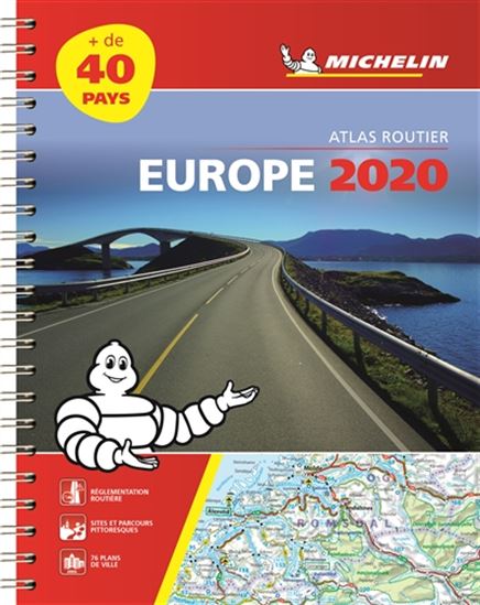 Europe 2020 : atlas routier et touristique : spirale - COLLECTIF