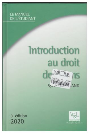 Introduction au droit des biens : le manuel de l&#39;étudiant 3e éd. 2020 - SYLVIO NORMAND