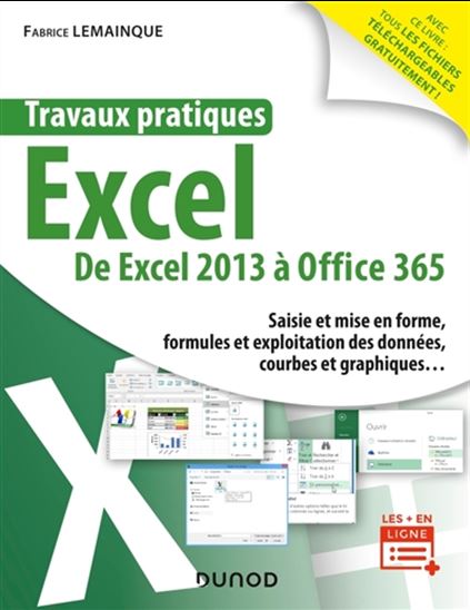 Travaux pratiques Excel : de Excel 2013 à Office 365 : saisie et mise en forme, formules et exploitation des données, courbes et graphiques... - FABRICE LEMAINQUE