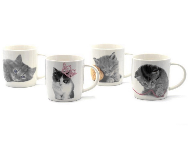 Ens. 4 tasses Chats